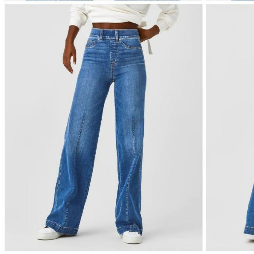 Spanx Seamed Front, Wide Leg Jeans